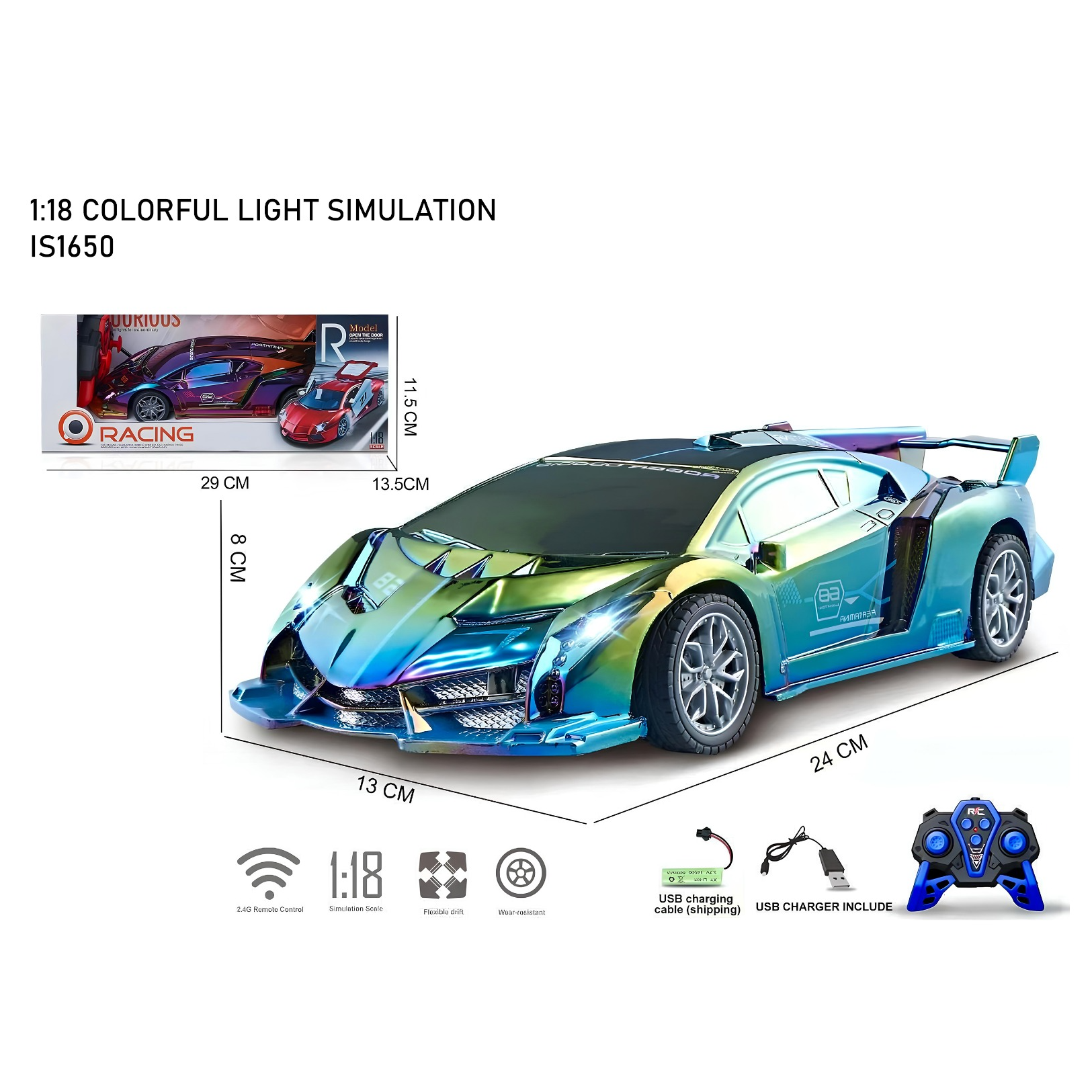 R/C Car Colourfull Similation Toys