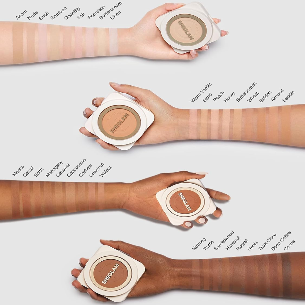 SHEGLAM Skin-Focus High Coverage Powder Foundation - Shell