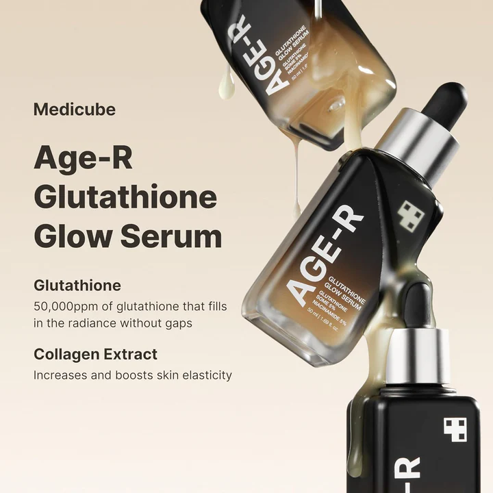 medicube glutathione glow serum 30ml [MEDICUBE] AGE-R 50ml looking skin Medicube Glutathione Glow Serum -