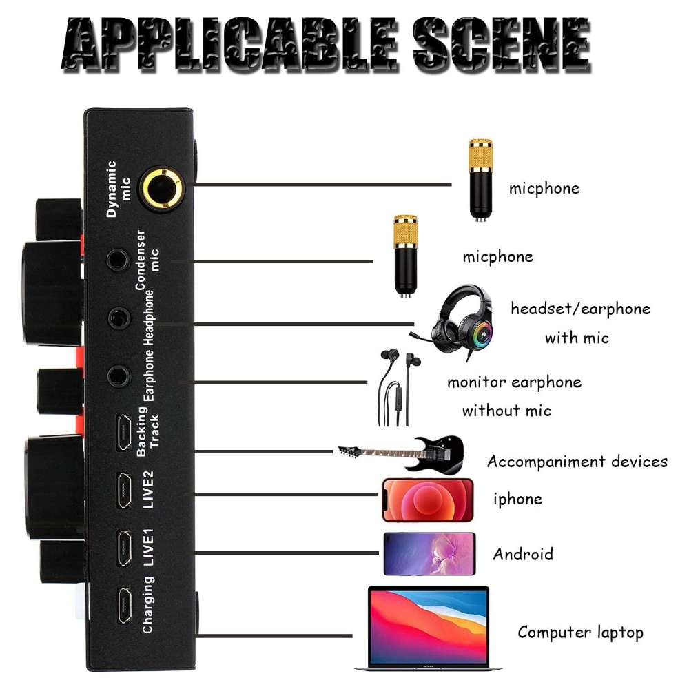 Compond Microphone Professional Condenser Microphone Kit