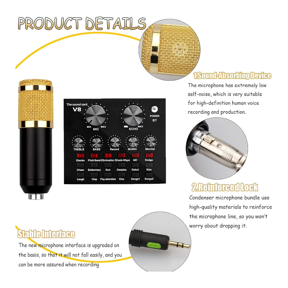 Compond Microphone Professional Condenser Microphone Kit