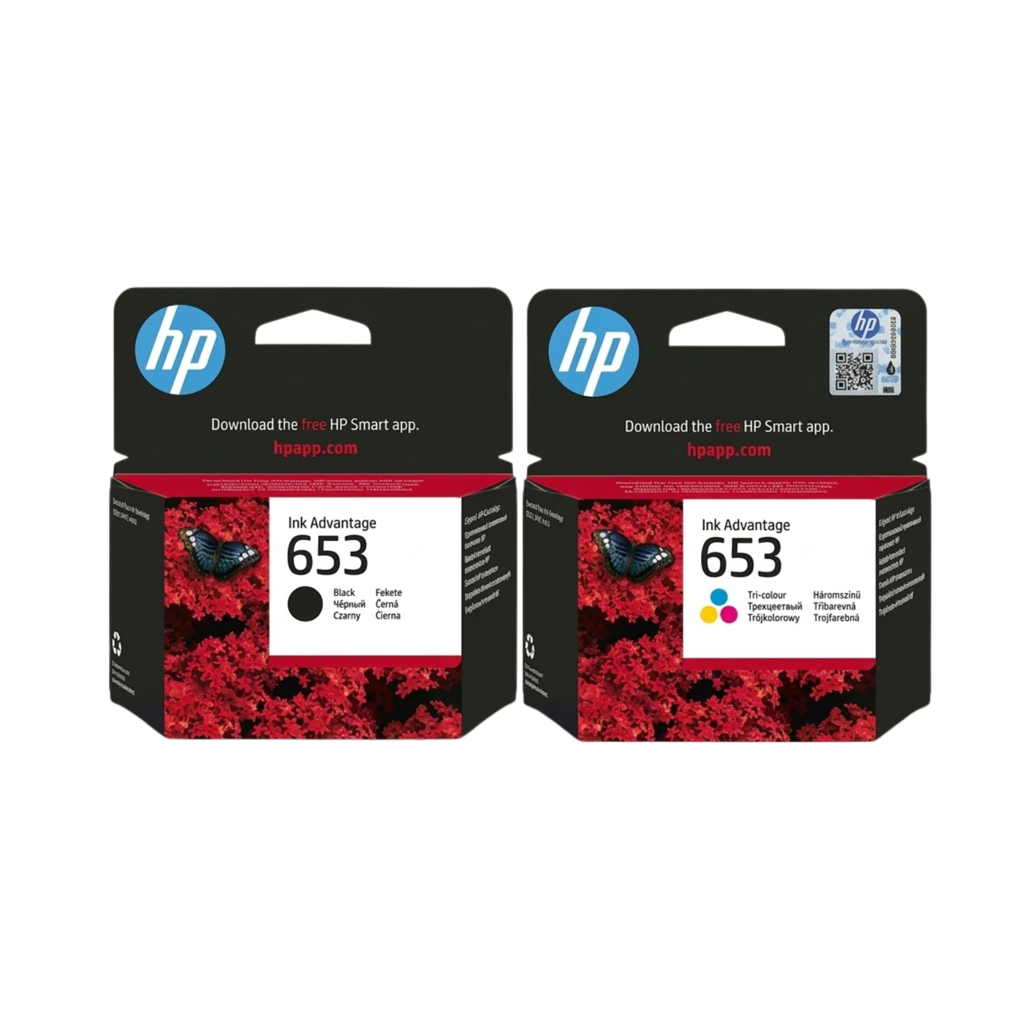 HP 653 Original Ink Cartridge Combo