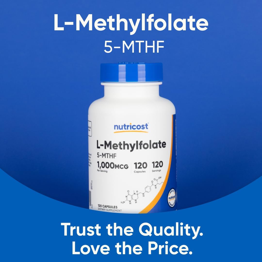 Nutricost Methylfolate Qatar L Methyl Folate 1000mcg Capsules 120'S