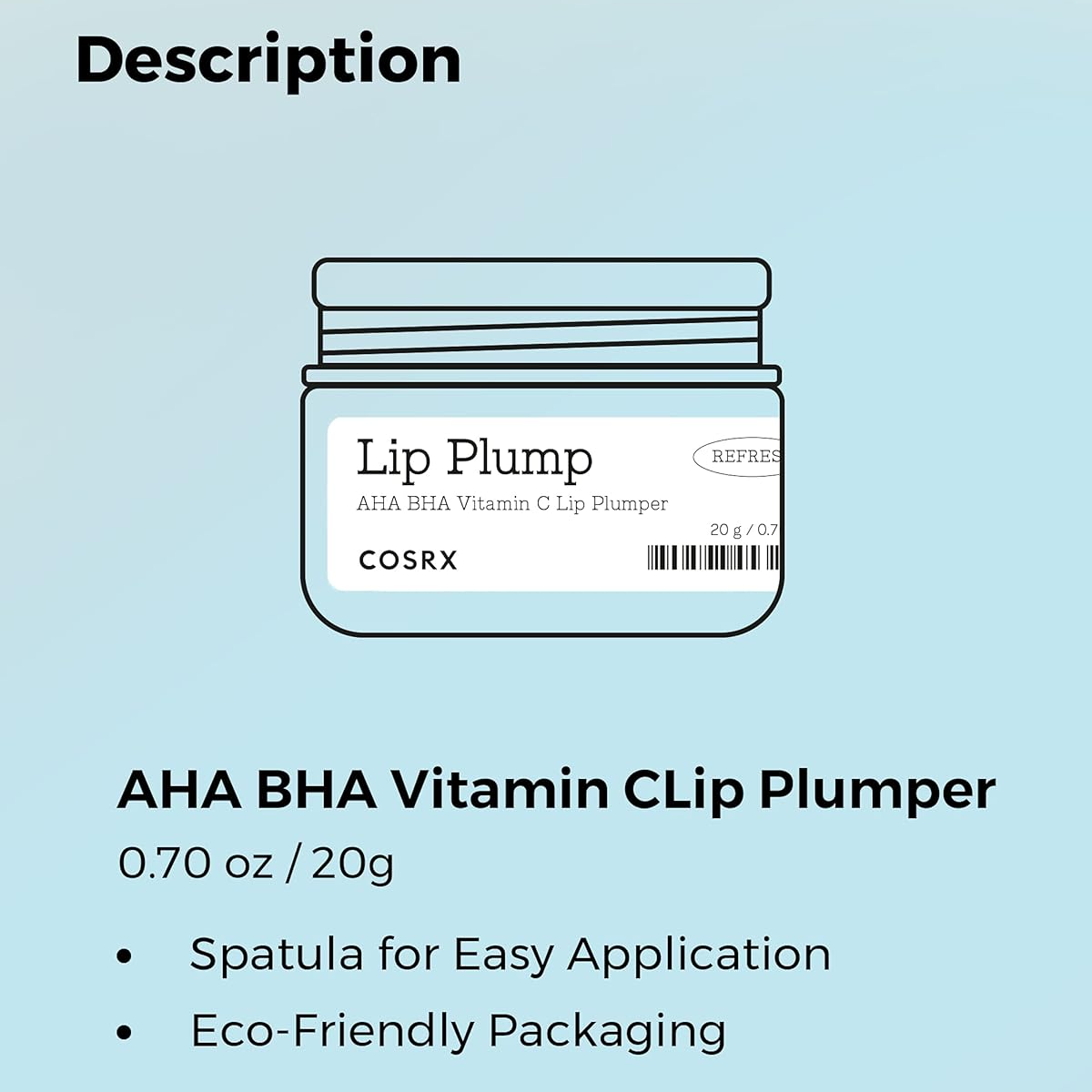 Cosrx Refresh AHA BHA Vitamin C Lip Plumper 20g