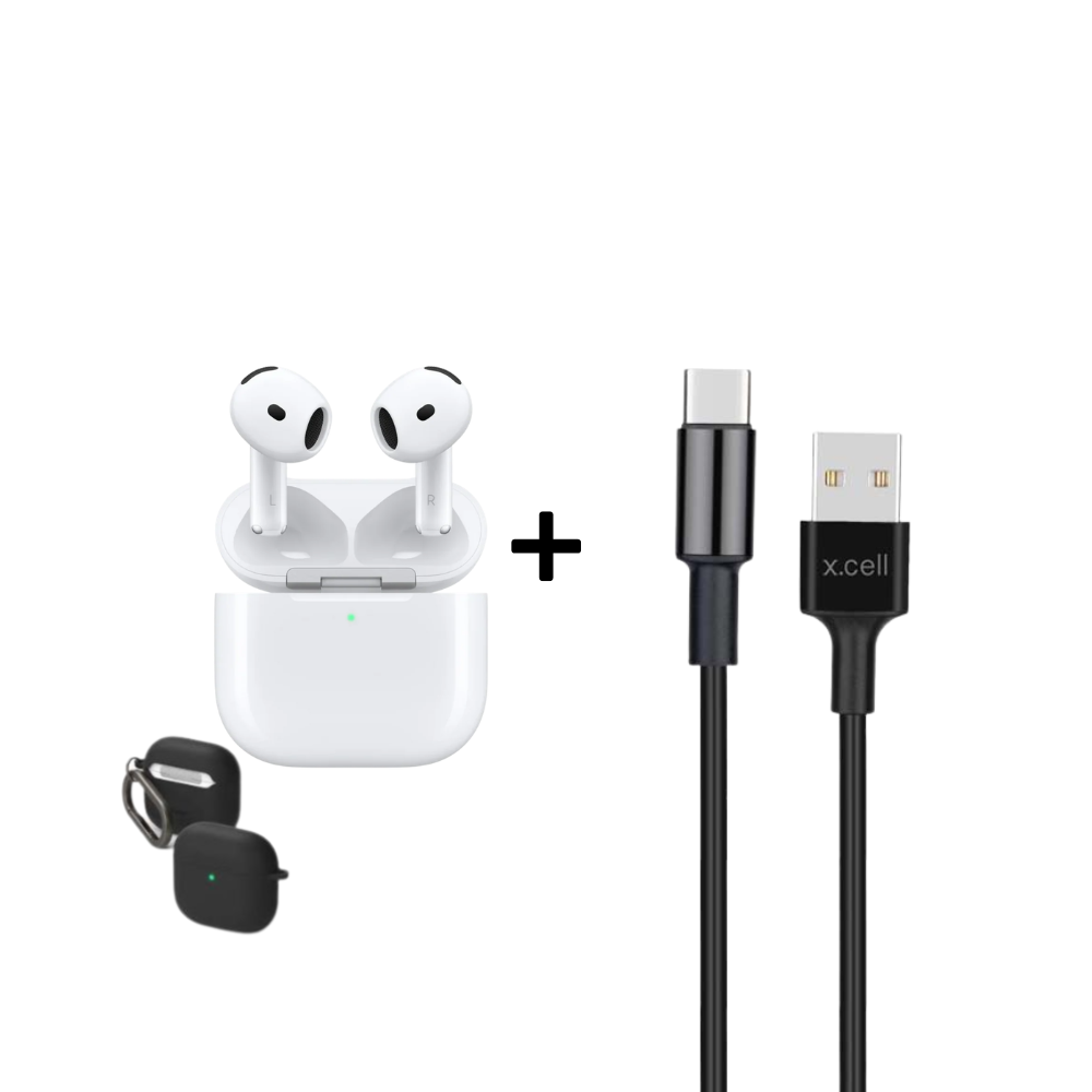 AirPods 4 Wireless Earbuds With X.CELL USB-A To USB-C Cable