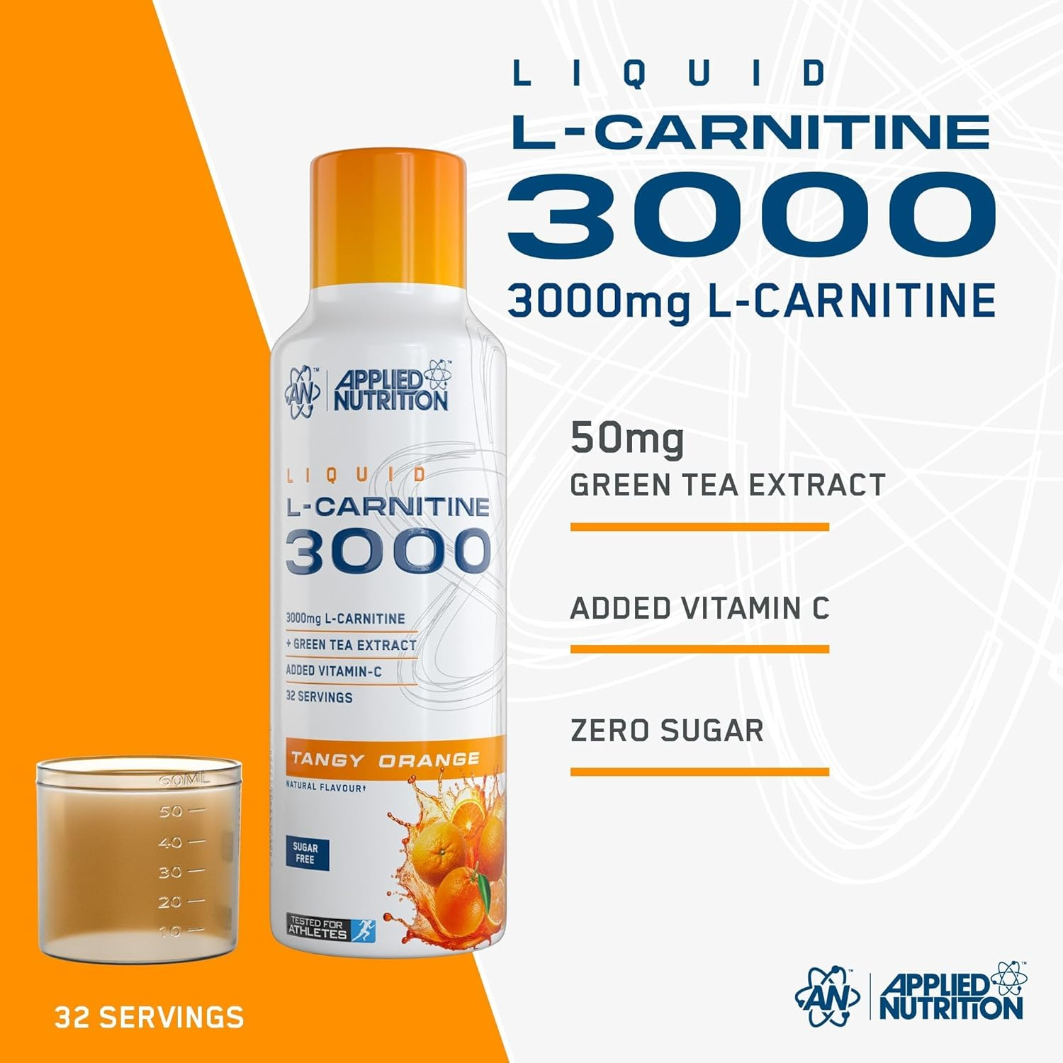 l-carnitine 3000 liquid applied nutrition Sugar Free Tangy Orange 480ml Ionization Constants of the category:Stimulant-Free Size:40-lb