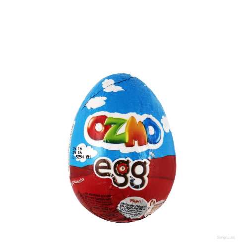 أشكال بيض الشوكولاتة بالحليب من أوزمو، 20 غرام 1PCS  Ozmo Milk Chocolate Egg Shapes, 20g