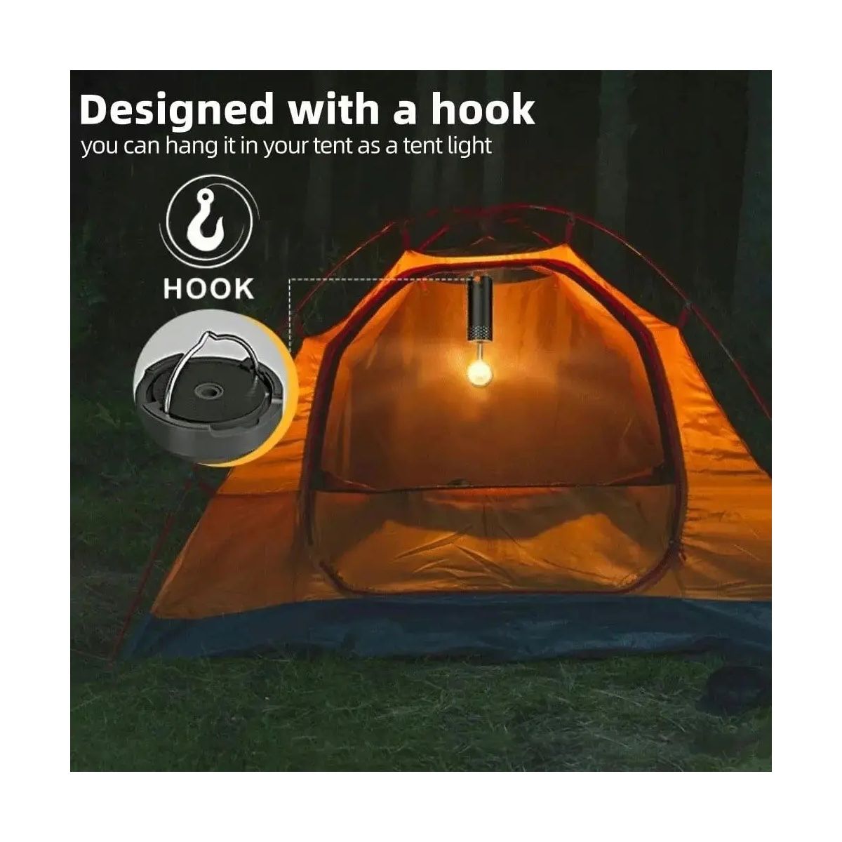 Yl-302 Outdoor Camping Portable Adventure Lamp 10000Mah-black