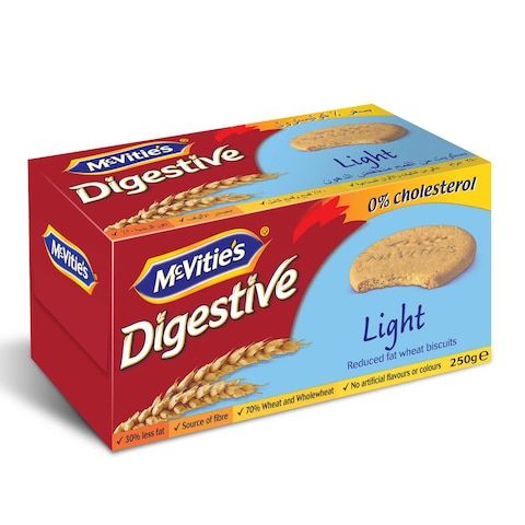 Mcvitie'S Digestive Light Reduced Fat Wheat Biscuits 250G