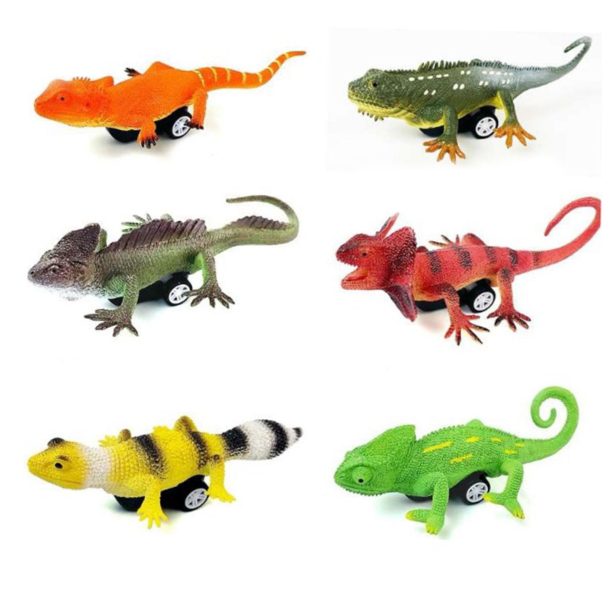 Lizard Pull Back 6 Pieces (Selected Randomly) Zyx- 209