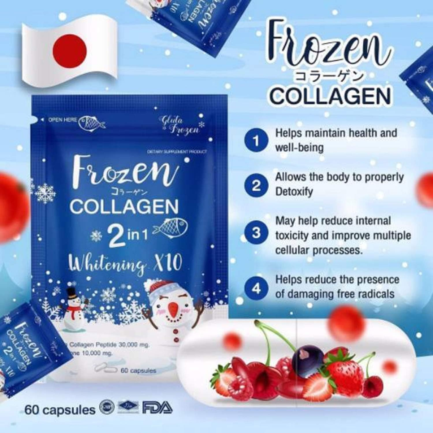 frozen glutathione Buy Gluta 2 In 1 L-Glutathione Whitening 60s Liposomal Glutathione Softgels, 60 Size:290 Tablets Respiratory Health