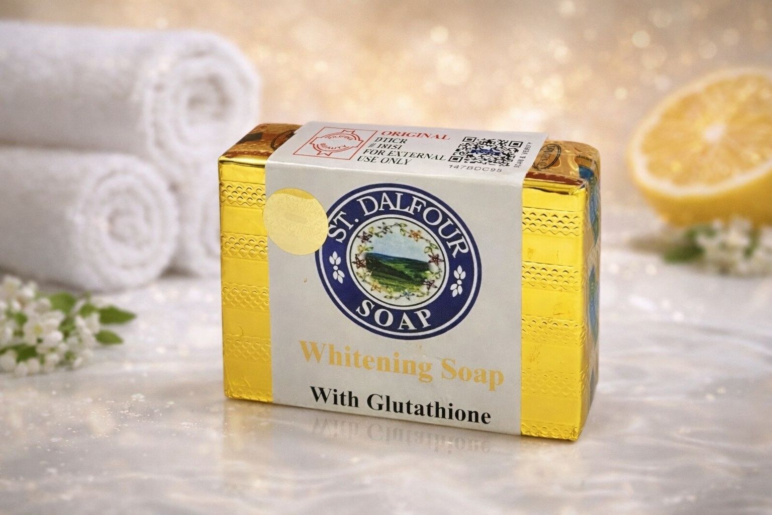 st dalfour whitening soap with glutathione 100 G APLB Glutathione Niacinamide Facial Endocrine Research Color:custom