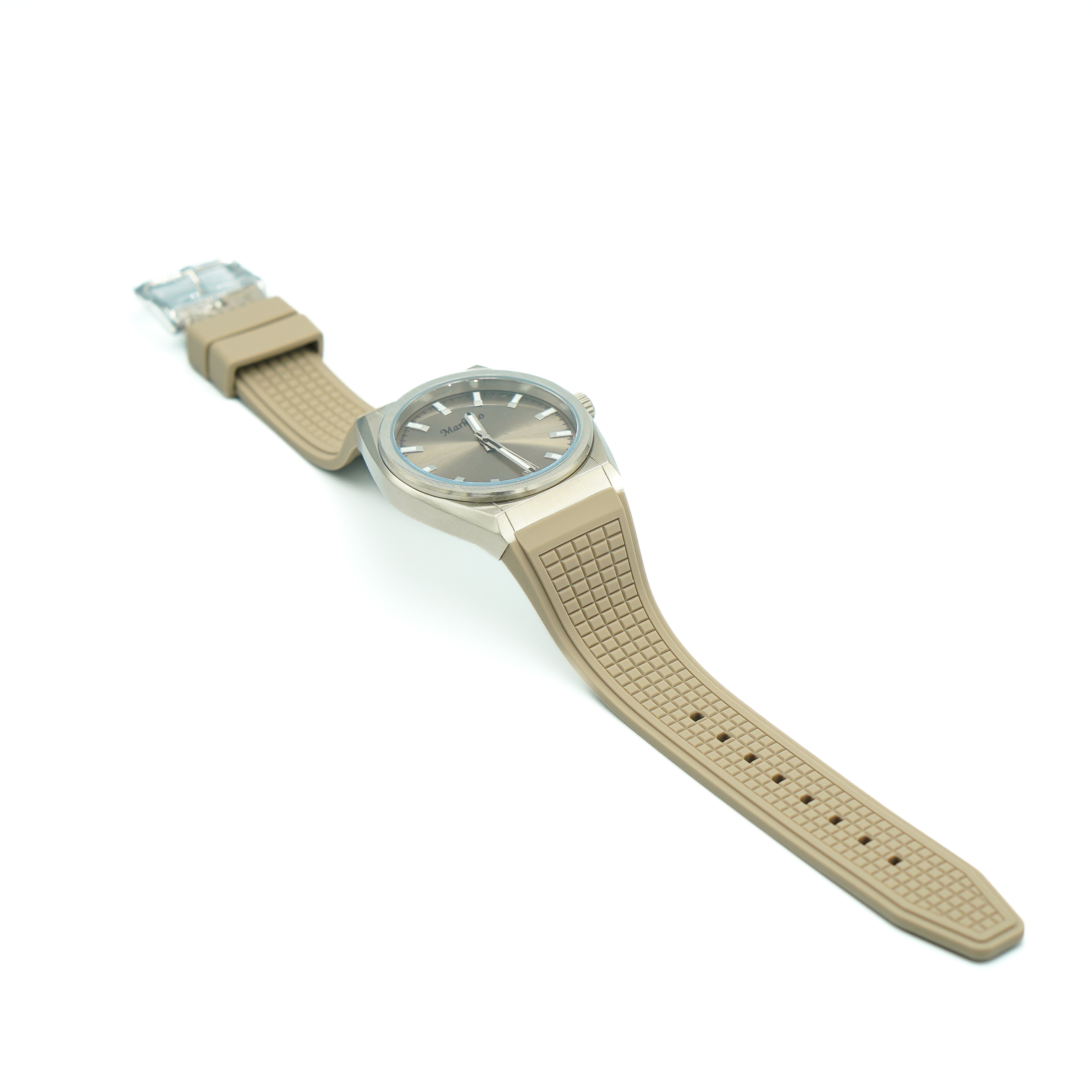 MARKATO Men Watch with Gray Dial & Gray Rubber Strap