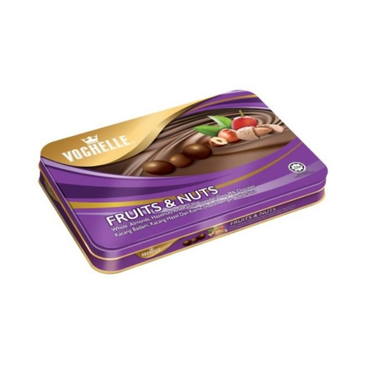 Vochelle Gift Covered Fruit & Nuts Tin 205gm
