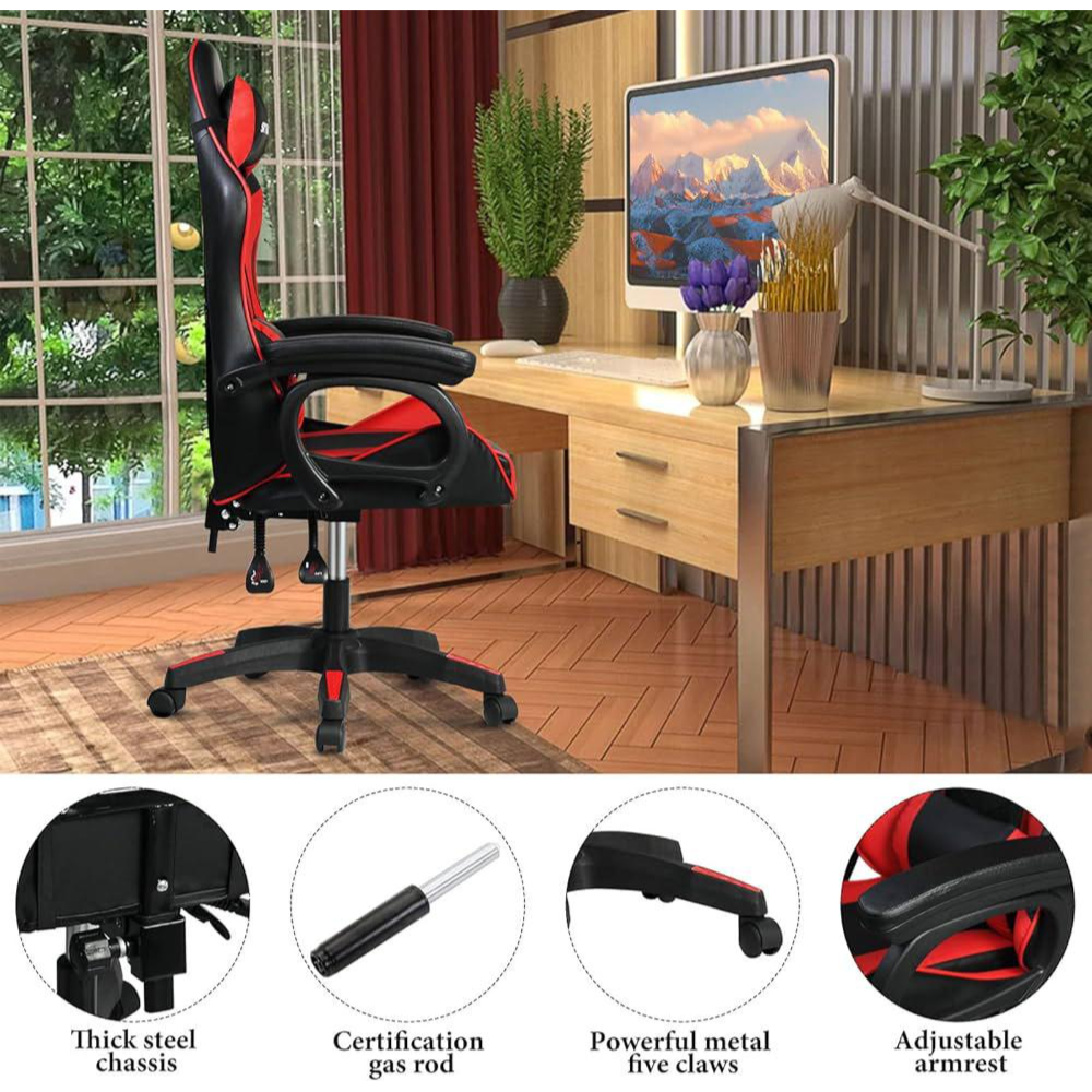Sky-Touch Ergonomic Gaming Chair Computer Chair-Red And Black
