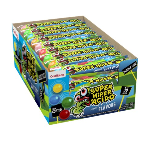 Confiteca Super Hiper Acido Sour Coated 100G*36 Units