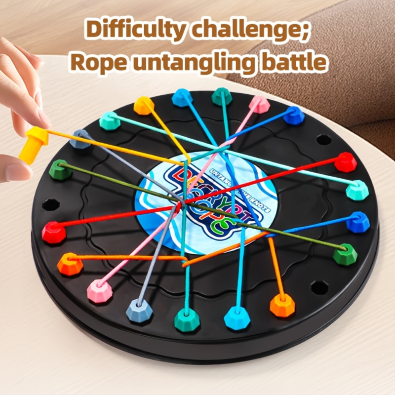 1 Set Kids Logic Puzzle Game, Red & Black Plastic Cord Lacing Challenge