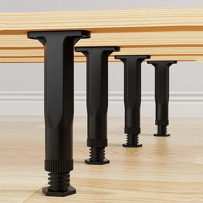 Rectangular Table Leg Support Adjustable Furniture Support Legs, Heavy-Duty Bed Support and Stable ...