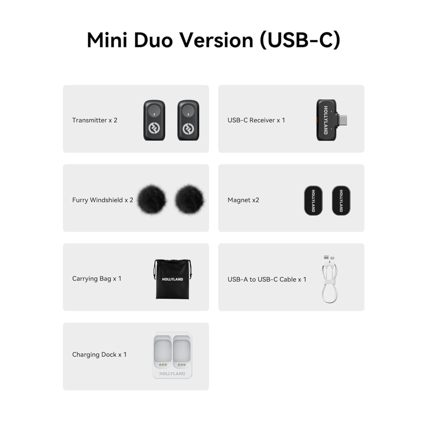 Hollyland Wireless Magnetic Mini Microphone: Lark A1 Mini Duo Wireless ...