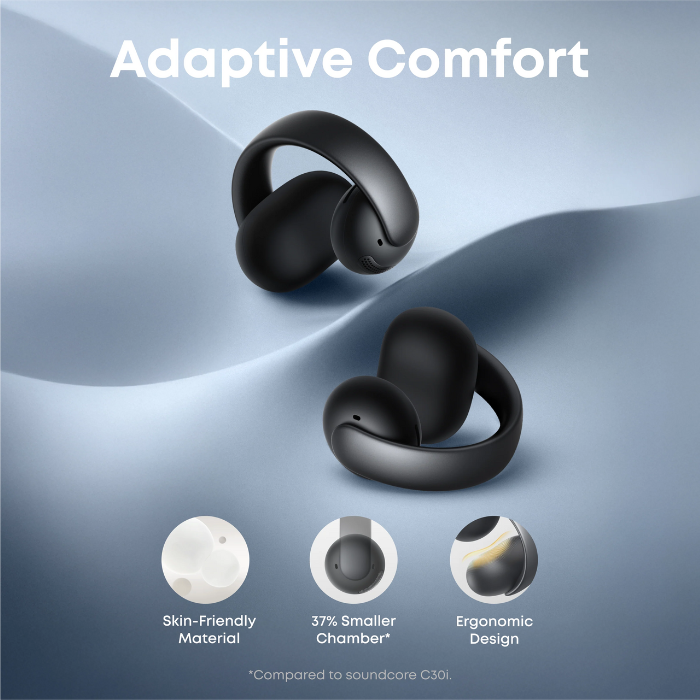 Anker Soundcore AeroClip Wireless Earbuds (A3388H11) Black