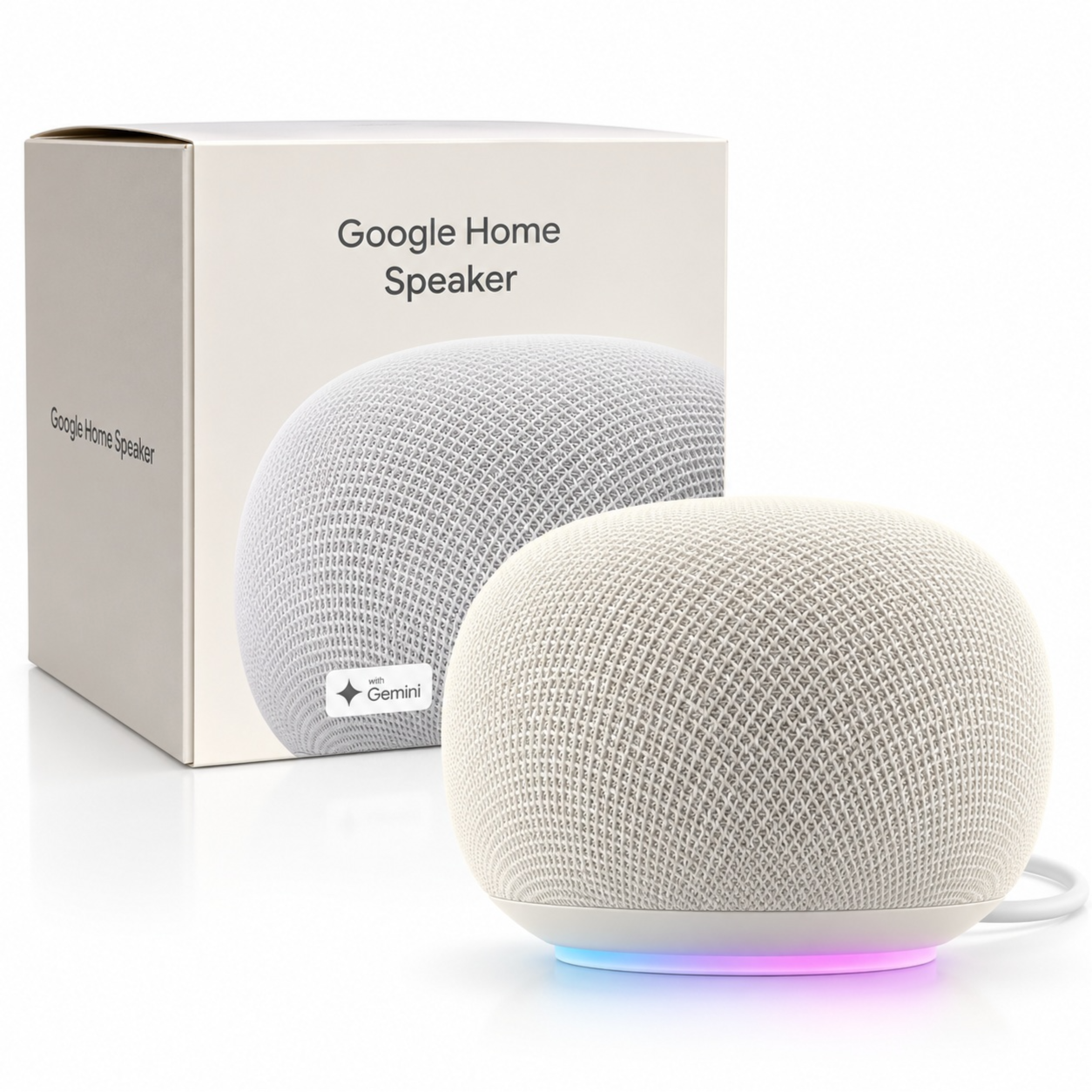 Google Home Speaker Hazel 2026 Gemini Smart AI 360 Sound White