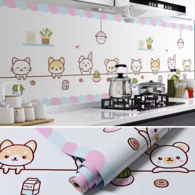 Waterproof Self Adhesive Oil Proof Kitchen Bathroom Wallpaper Sticker