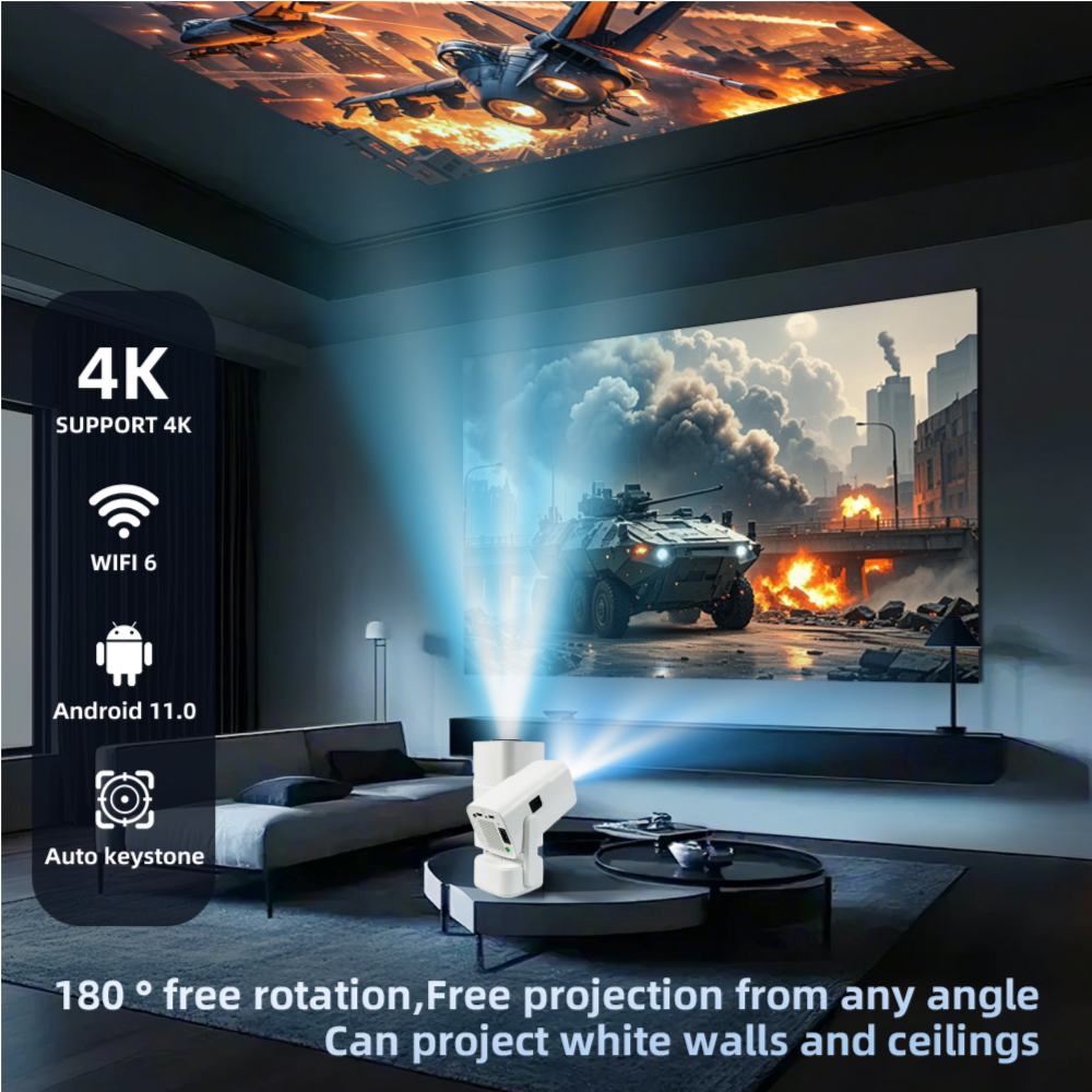 Ht13 Projector Android Projector 4K HDR Smartbarry HT13