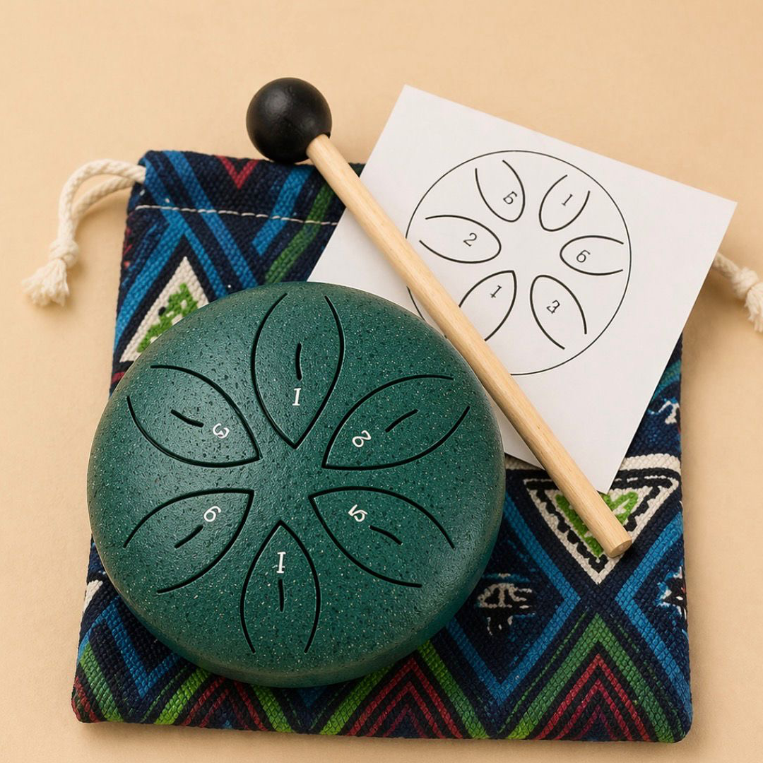 Mini Percussion Instrument Mini Steel Tongue Drum (3-Inch) – Ethereal Handpan Percussion ...
