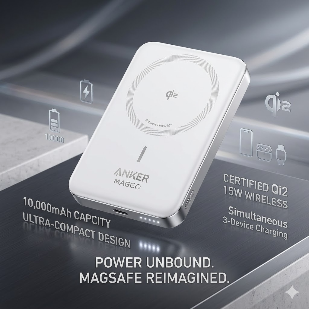 Anker MagGo Qi2 Wireless Power Bank 10000mAh No.23800