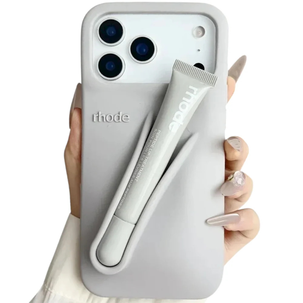 Rhode Lip Case Compatible with Iphone 17 pro-Grey