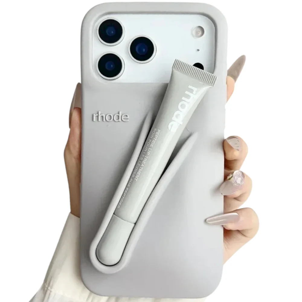 Rhode Lip Case Compatible with Iphone 17 pro-Grey