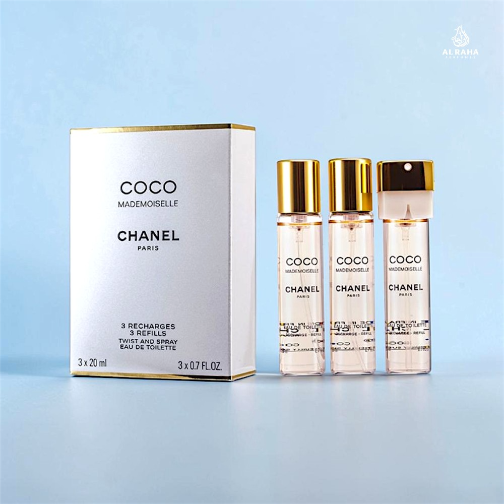 Chanel Coco Mademoiselle Eau de Toilette Twist and Spray 3x20ml
