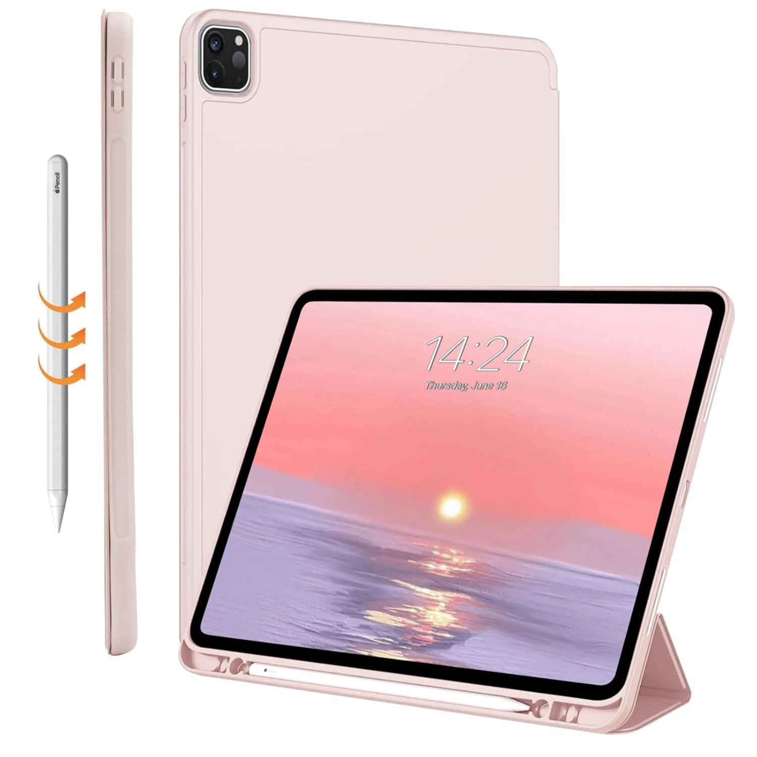 Apple Ipad Pro 12.9 Inches 5Th-6Th Gen With Pencil Holder Soft