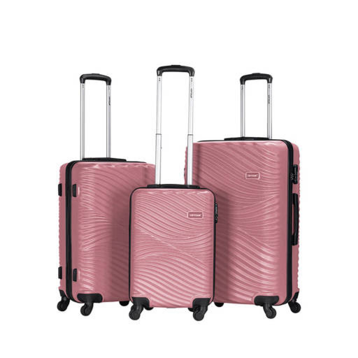 VIPTOUR VT-A393- 3-Piece ABS Hardshell Luggage Set -Rose pink– 20