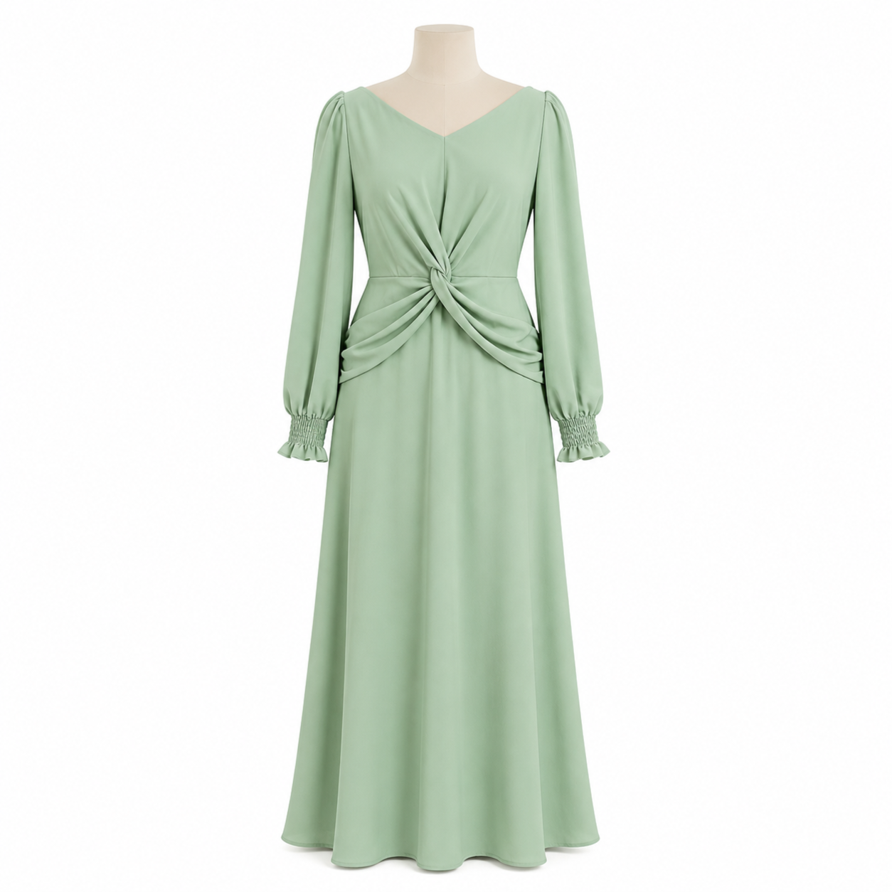 green pastel maxi dress Elegant Mi-a24 Xl Size Bridal bouquet