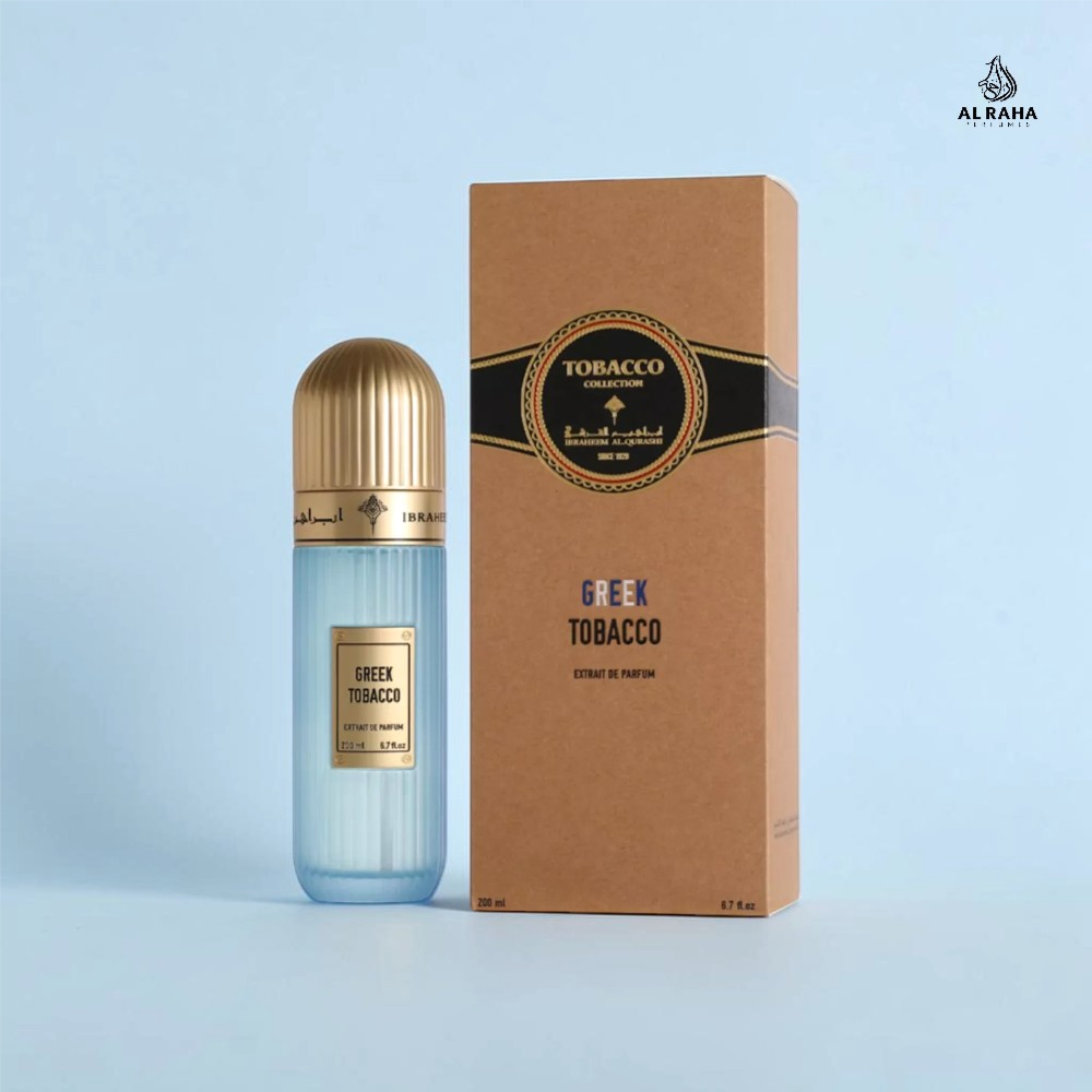 greek tobacco perfume Ibraheem Al Qurashi 100ml Extrait This luxurious scent takes you on a journey of sensations Shop Ibraq Greek Tobacco Extrait