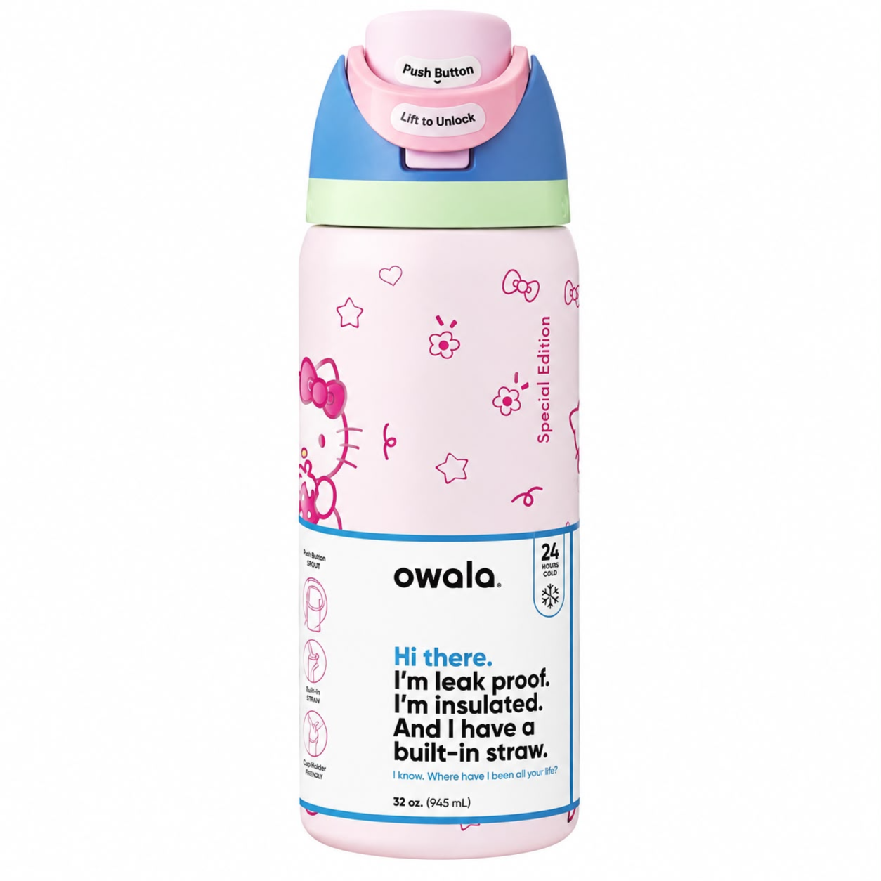 Owala FreeSip Insulated Stainless Steel Water Bottle with Straw
