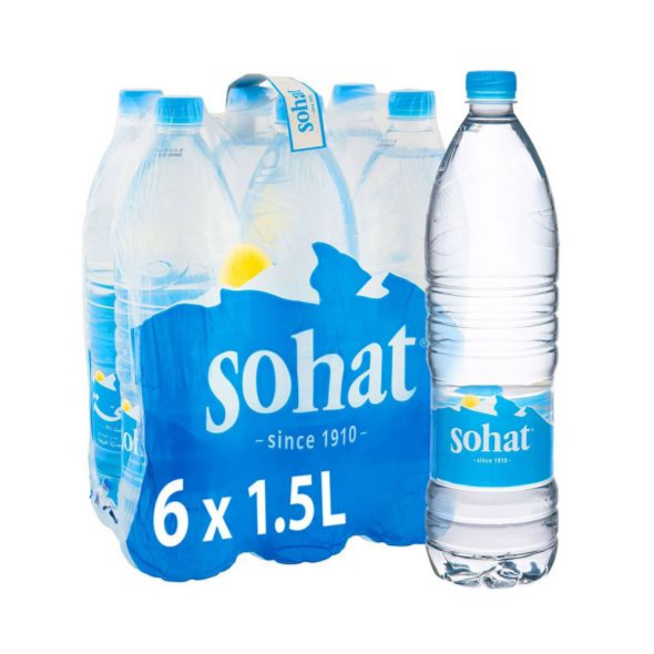 سوهات مياه معدنية طبيعية 1.5 لتر × 6 قطع